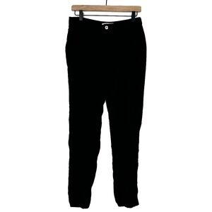 Zara Basic Z1975 Denim Women’s Size 4 Small Solid Black Lightweight Casual Pants